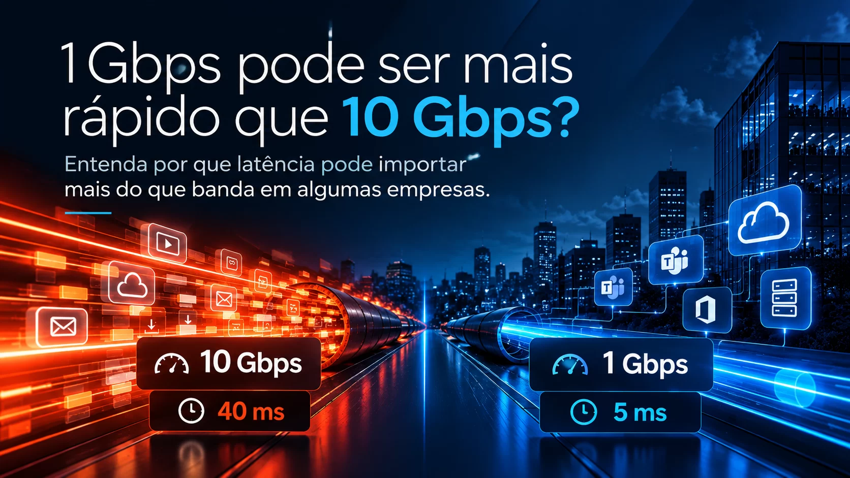 1 Gbps pode ser mais rápido que 10 Gbps?